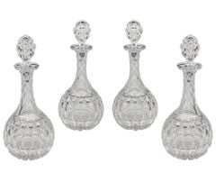 Elaborately Cut Set Of Four Victorian Decanters