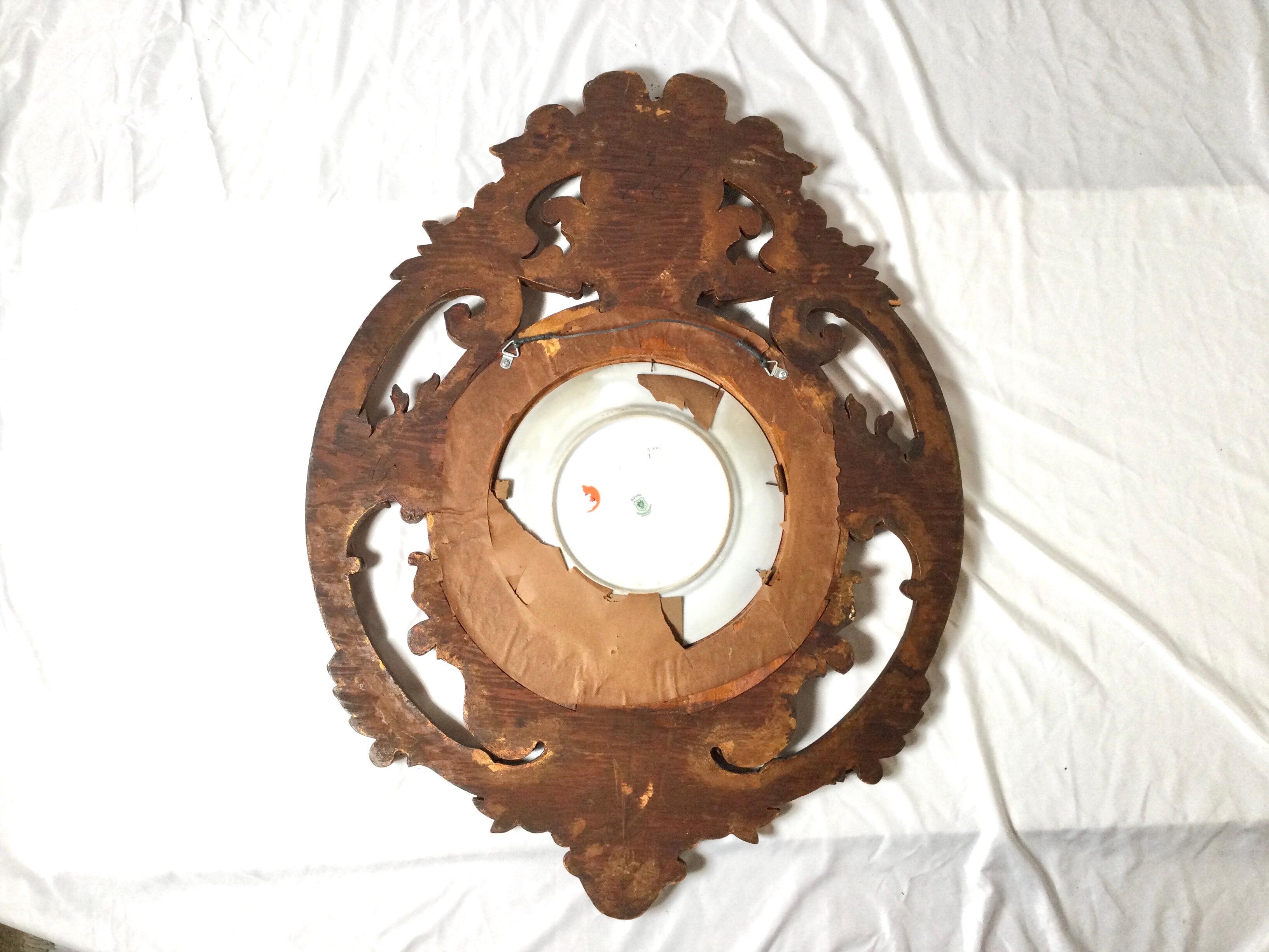 Elaborately Framed Cabinet Plate, Germany, Circa 1900 For Sale 3