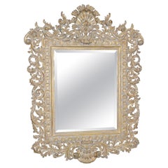 Elaborately Hand-Carved LaBarge Florentine Style Genuine Gold Gilded Wall Mirror
