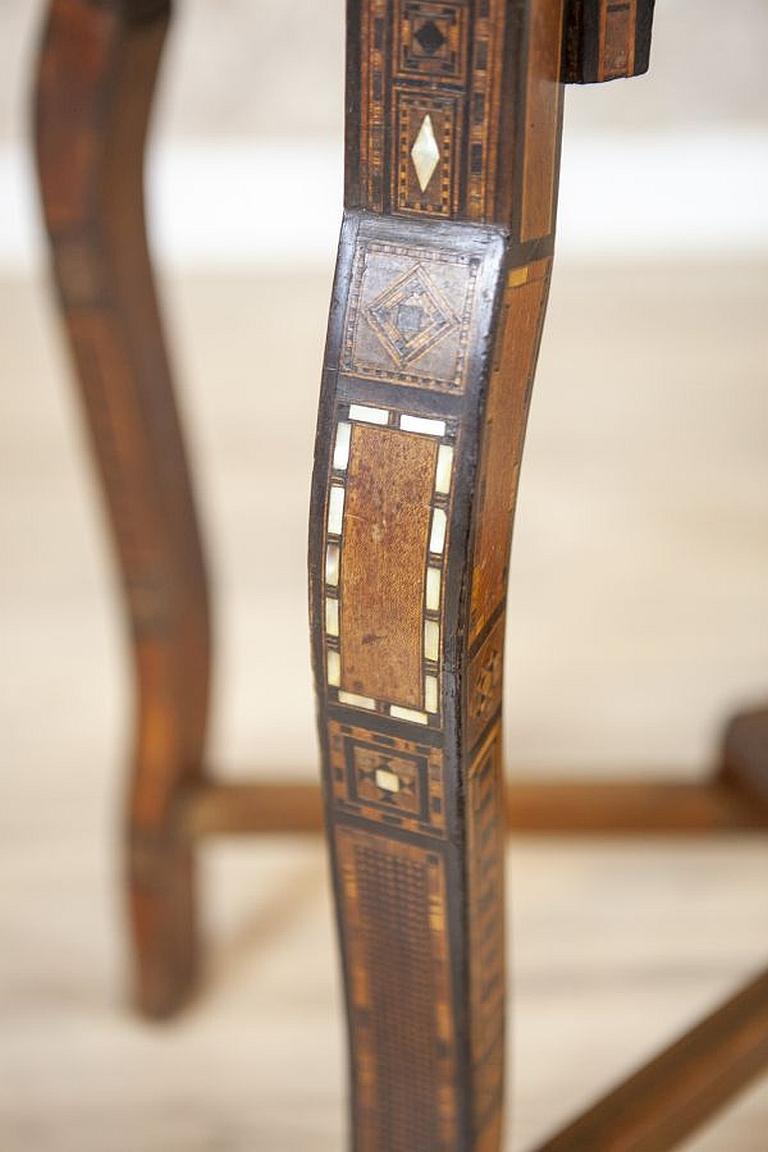 Elaborately Inlaid Spanish Game Table from the Late 19th Century 13