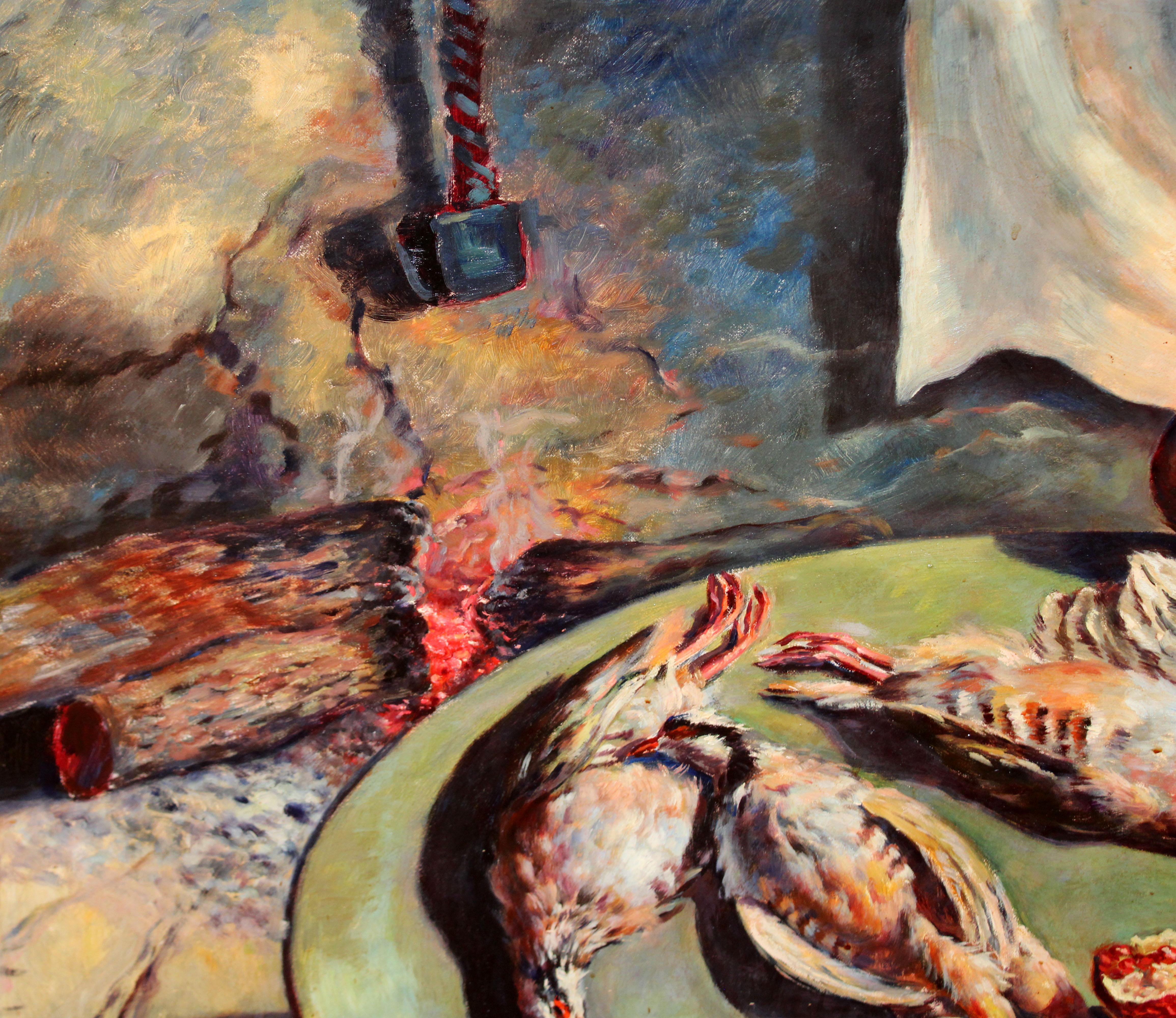 Óleo sobre tela - Naturaleza muerta - Año 1990 (Impressionismus), Painting, von Eladi Duch Mosteiro