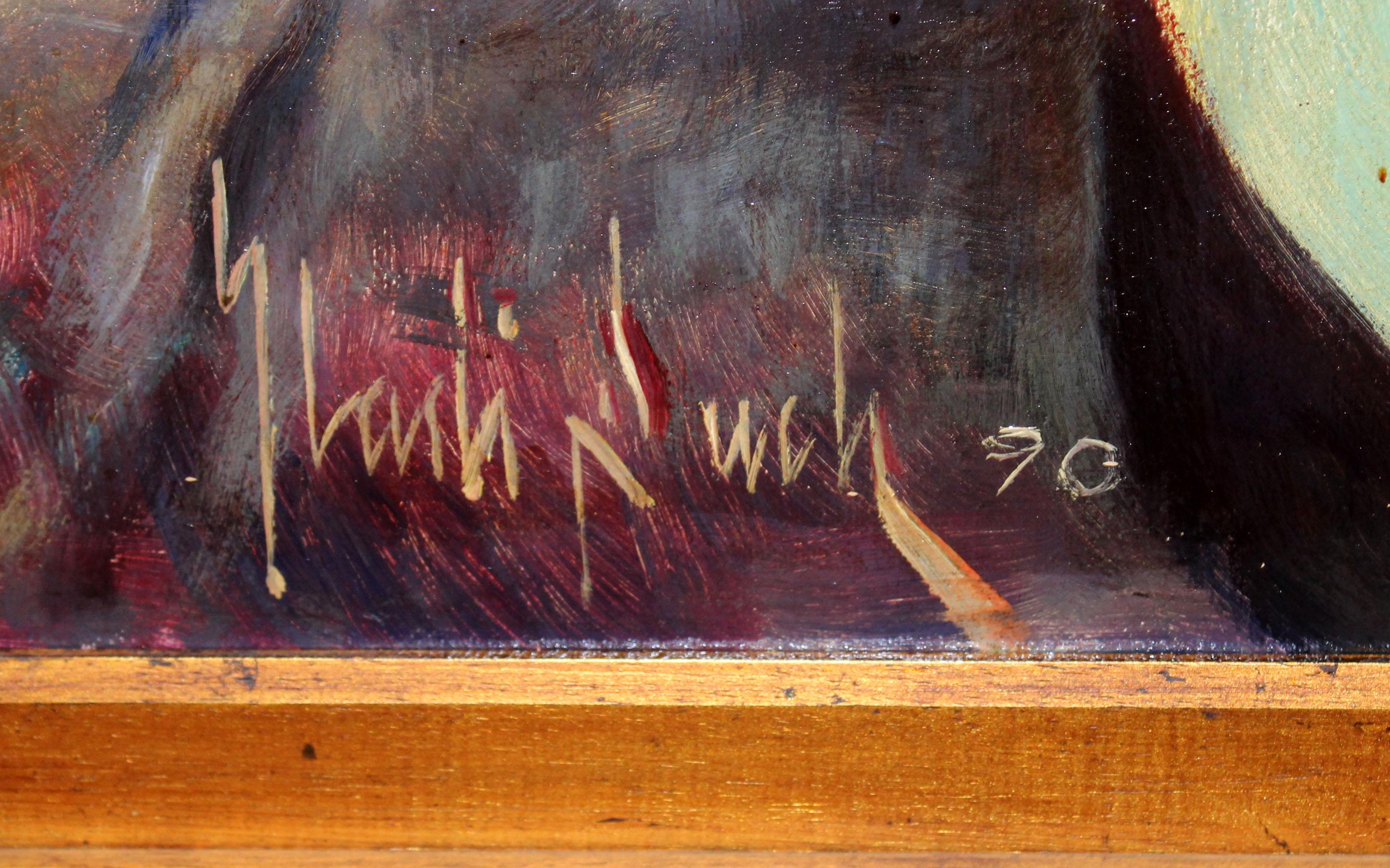Óleo sobre tela - Naturaleza muerta - Año 1990 im Angebot 3