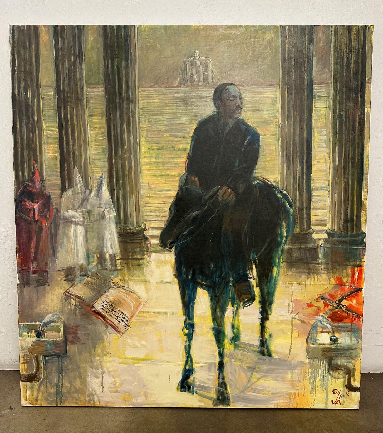 Martin Luther King / C'era una volta un tempo - Painting di Elaine Badgley Arnoux