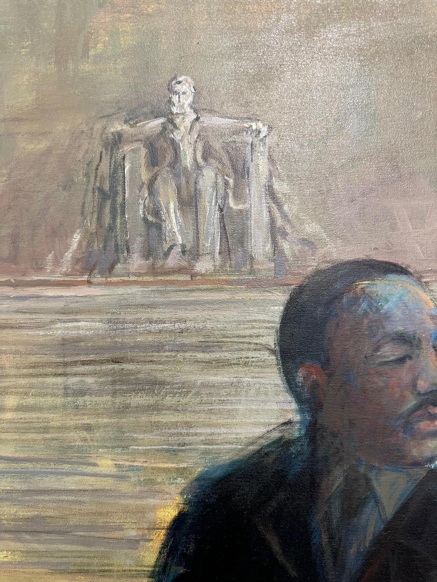 Martin Luther King / C'era una volta un tempo - Painting Contemporaneo di Elaine Badgley Arnoux