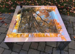 Elaine Cohen Steel and Nickel DIA Cocktail Coffee Table Design Institute America