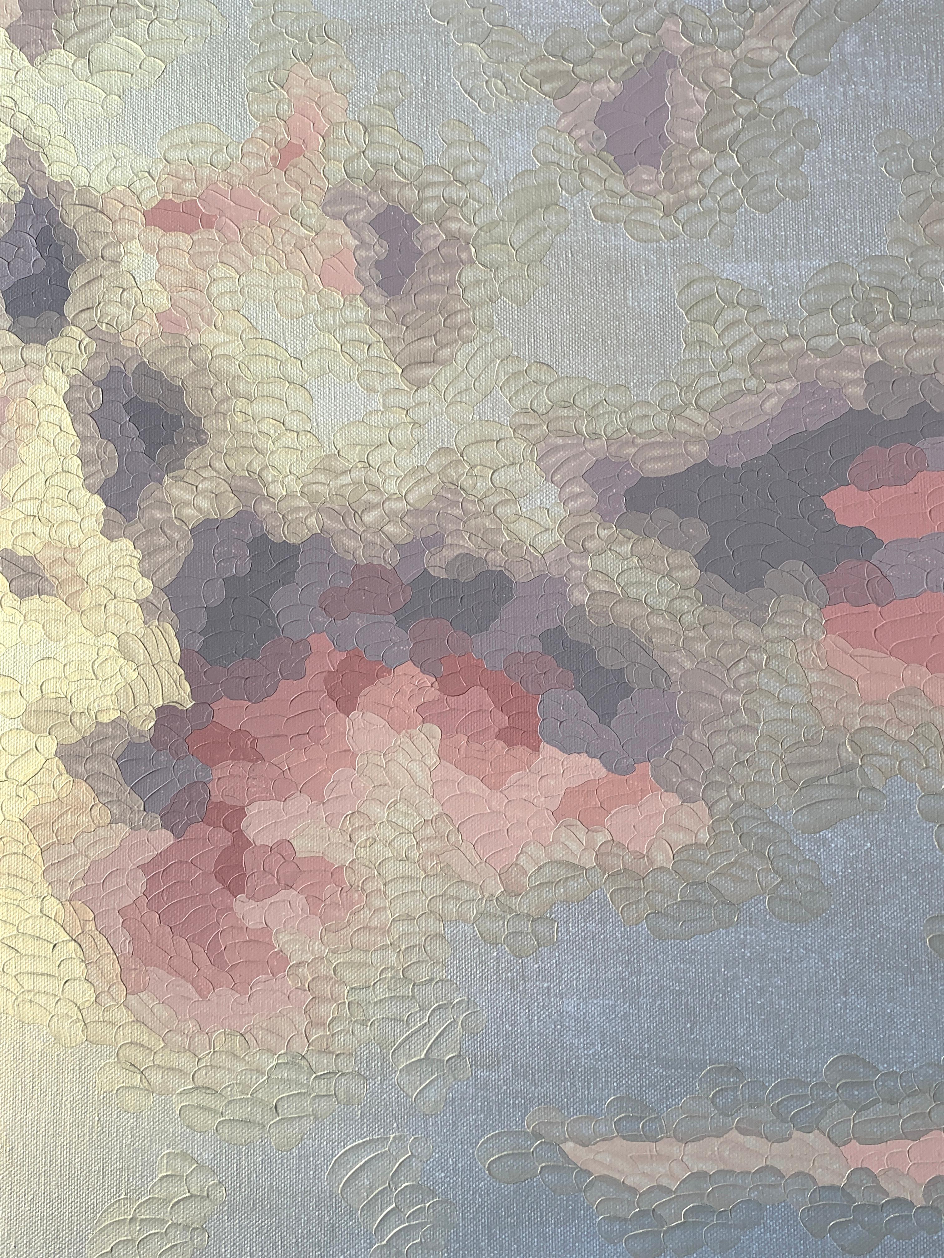 Risonanza (Oro) - Landscape Painting Grigio di Elaine Coombs
