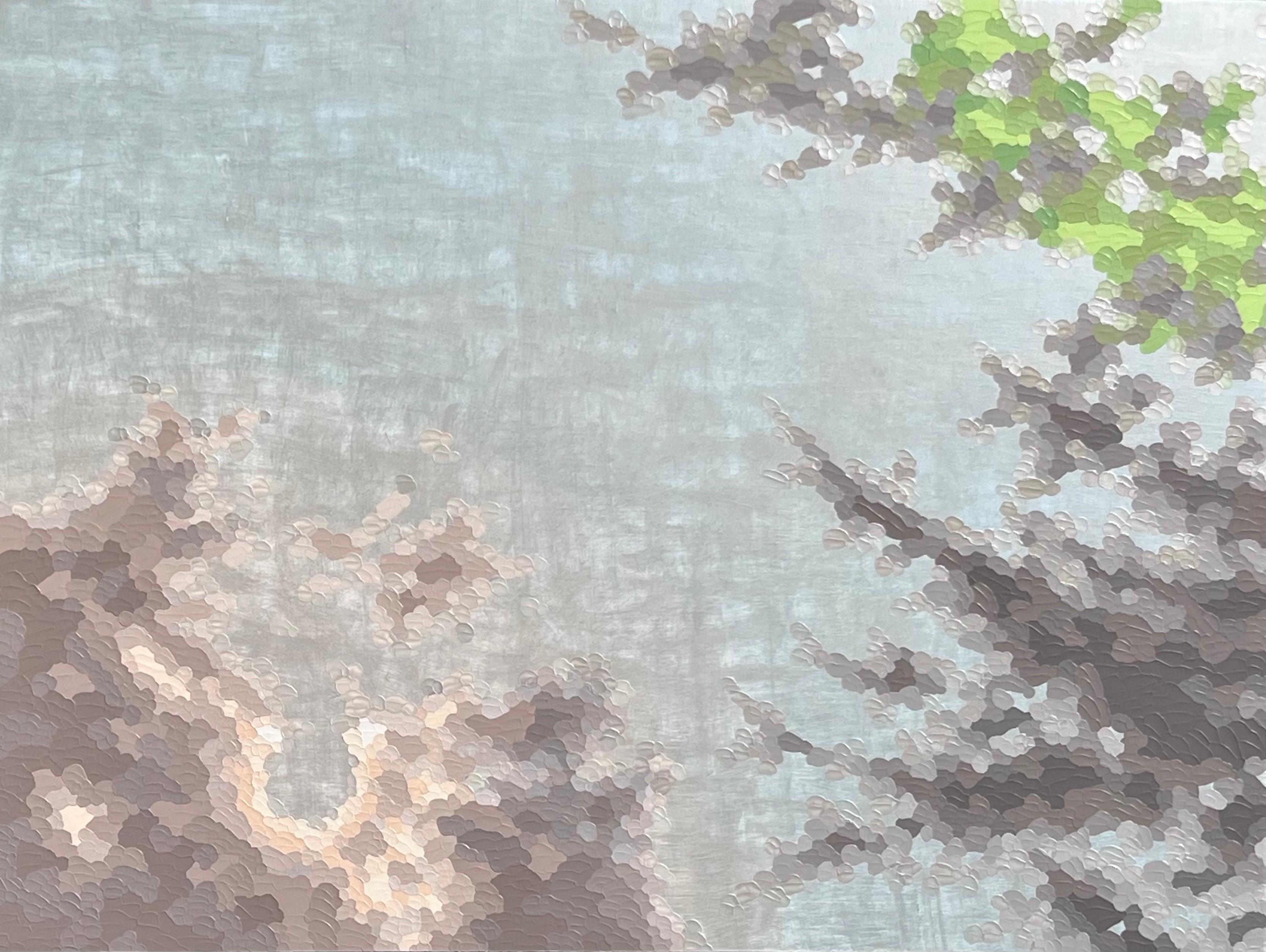 Landscape Painting di Elaine Coombs - Luce solare e scintillio (Perla)