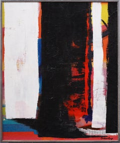 "Sunshine and Shadows" Antique American Abstract Expressionist Oil Painting