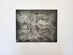 Sans titre (planche VI) /// Elaine De Kooning Femme Artiste Abstrait Animaux Gravure