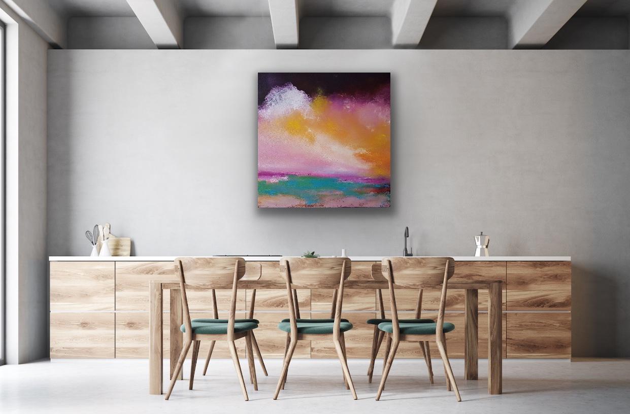 Abbraccia - Landscape Painting Marrone di Elaine Ford