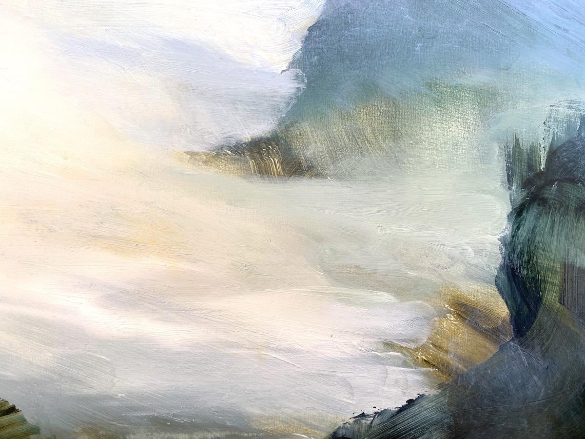Coastal Mist by Elaine Fox, Contemporary Landscape Painting, Original Art For Sale 1