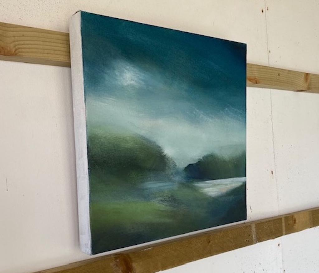 Dittico Drifting e Land Song, Pittura originale, Paesaggio, Nature, Cielo, Blu 4