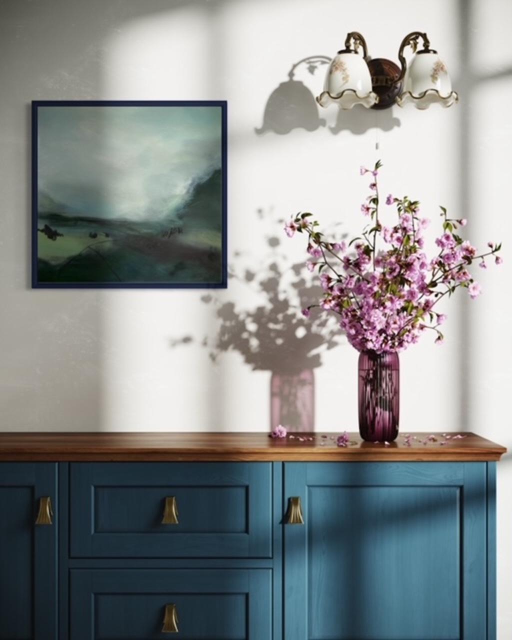 Hacia lo salvaje, Pintura original, Paisaje, Naturaleza, Paisaje marino, Colinas - Painting de Elaine Fox 