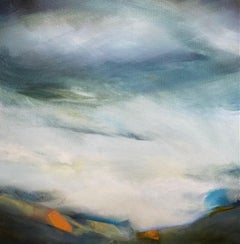 Blue Hour, Elaine Fox, Original painting, Atmospheric art, Landscape art, 2022