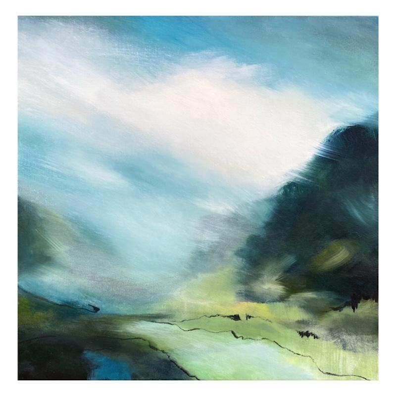 Frühes Versprechen, Originalgemälde, Landschaft, abstrakt im Angebot 2