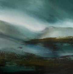 Gloaming, quadro originale, paesaggio, contemporaneo