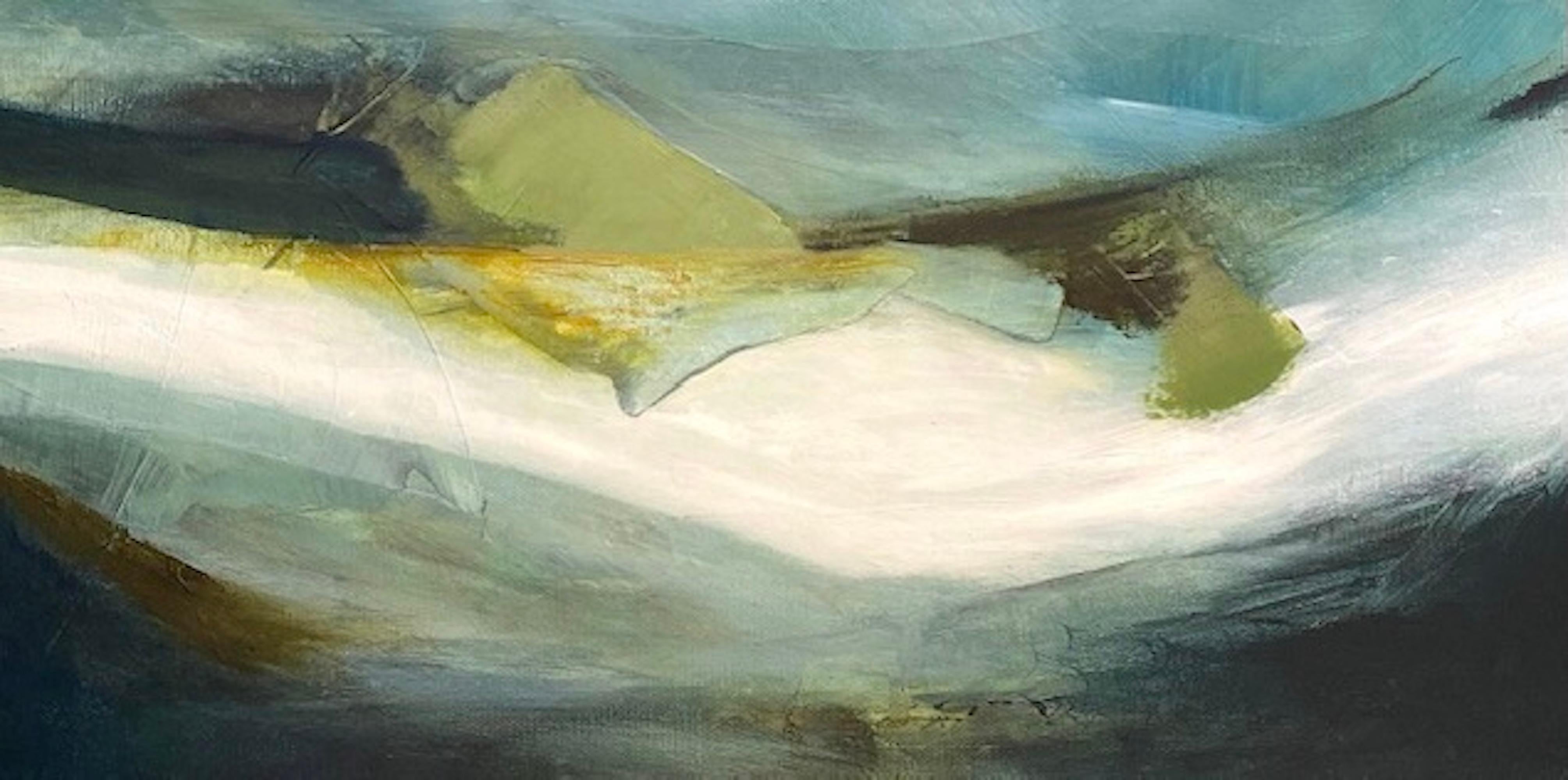 Icefall est une peinture inspirée par les Cuillins de Skye et les plaques de neige qui restent longtemps après le départ de l'hiver. La luminosité et la qualité des reflets lui confèrent une impression d'ailleurs. La peinture est réalisée sur une
