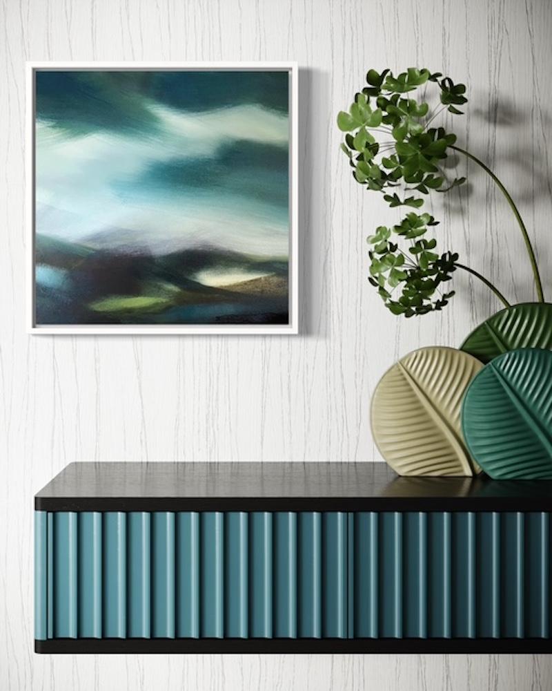 In the Midst of Silence, Originalgemälde, Landschaft, abstrakt, zeitgenössisch (Zeitgenössisch), Painting, von Elaine Fox