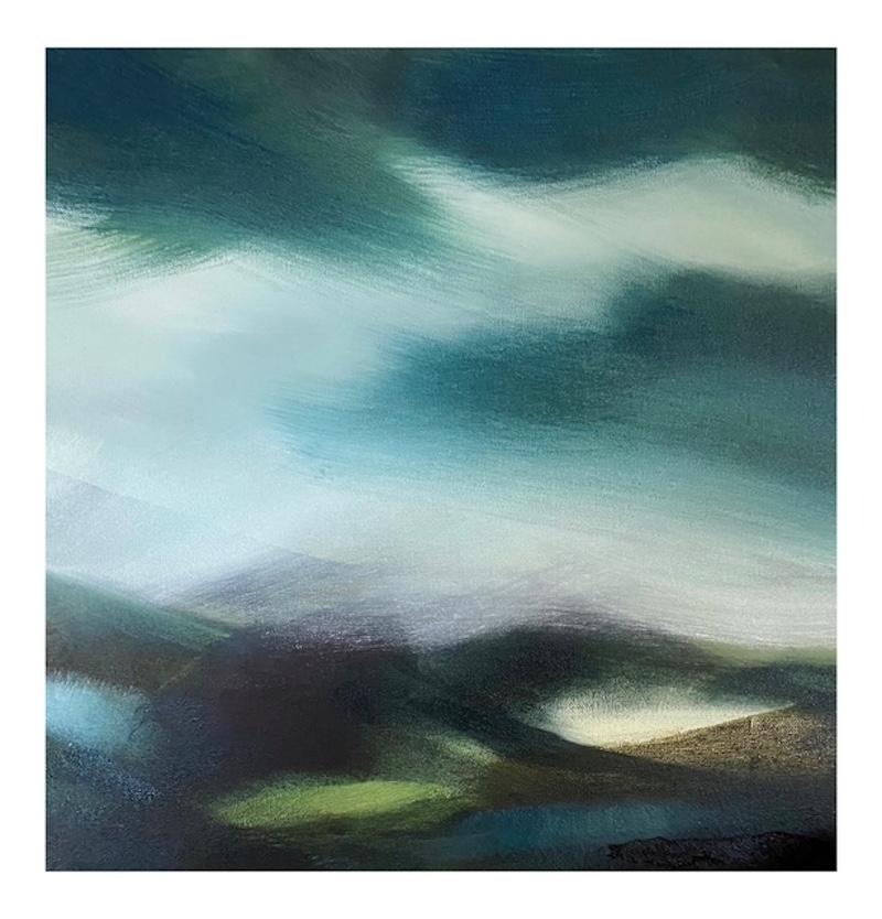 In the Midst of Silence, Originalgemälde, Landschaft, abstrakt, zeitgenössisch im Angebot 2
