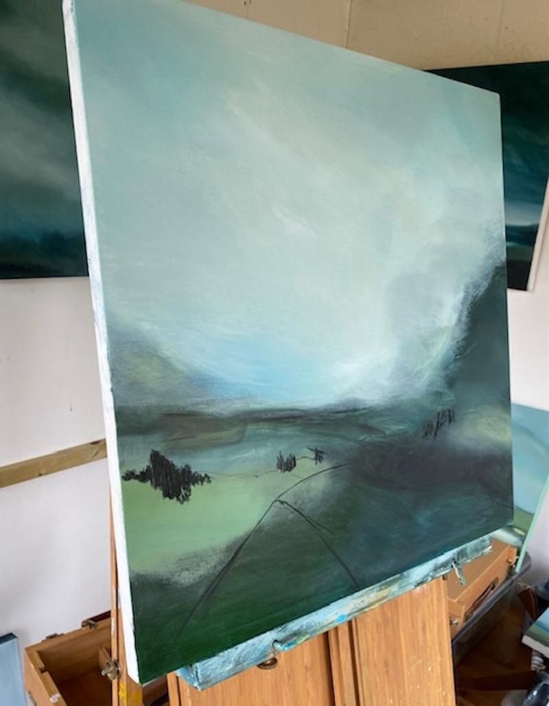 Into the Wild, pintura original, contemporáneo, paisaje - Painting Contemporáneo de Elaine Fox