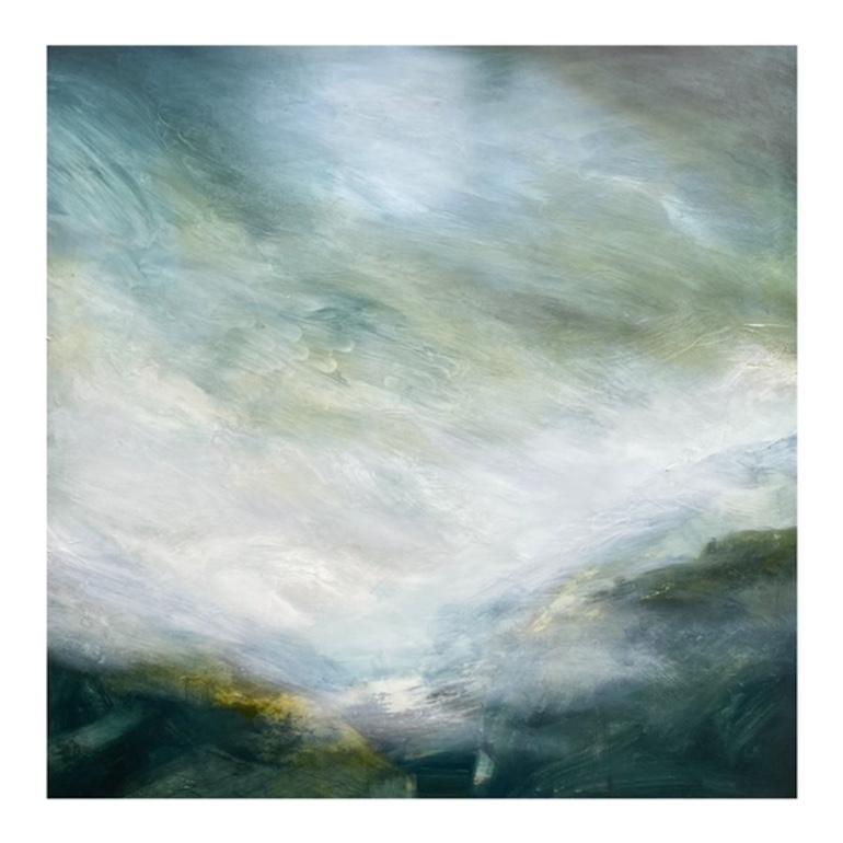 Ein Gemälde, das nach der Erfahrung der rauen Schönheit der Inneren Hebriden, insbesondere von Skye, entstand. Die raue, dramatische Schönheit der Landschaft und die unberechenbaren Wetterfronten, die sich so schnell ändern können, fließen in meine