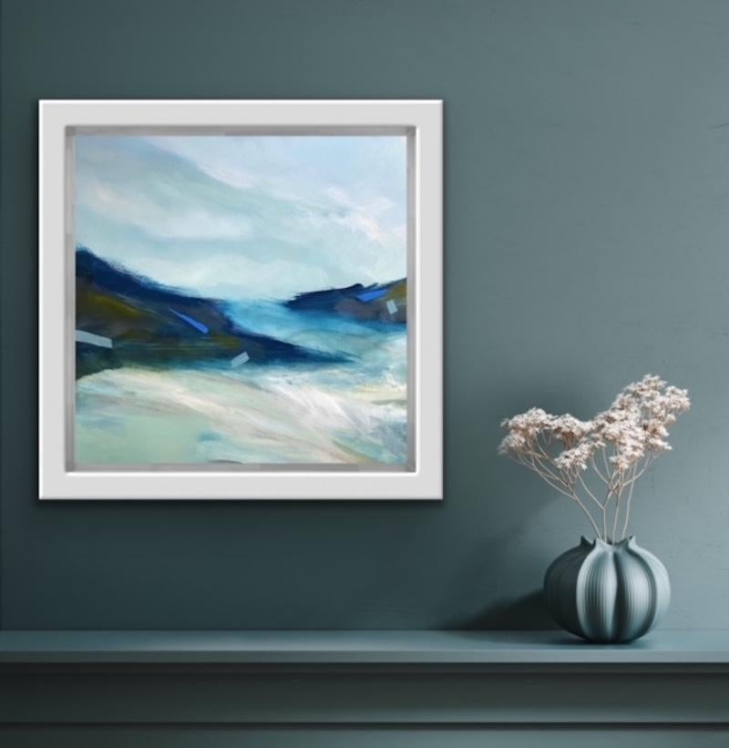 Loch Caroy, abstrakte Kunst, impressionistische, erschwingliche Kunst, Originalgemälde (Abstrakter Impressionismus), Painting, von Elaine Fox