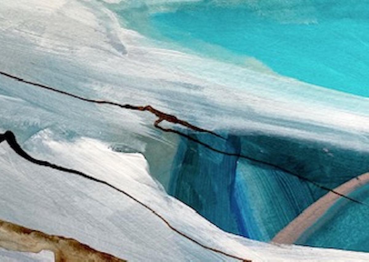 Sommergemälde im zeitgenössischen expressionistischen Stil, Meereslandschaftsgemälde, Küstenkunst (Abstrakter Expressionismus), Painting, von Elaine Fox