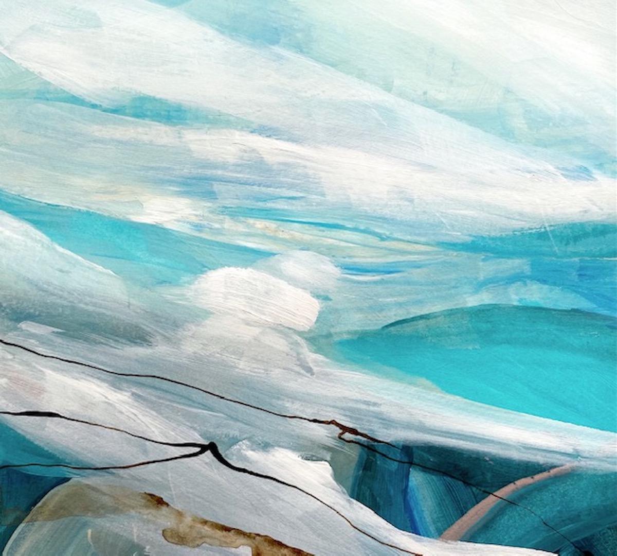 Elaine Fox Abstract Painting – Sommergemälde im zeitgenössischen expressionistischen Stil, Meereslandschaftsgemälde, Küstenkunst