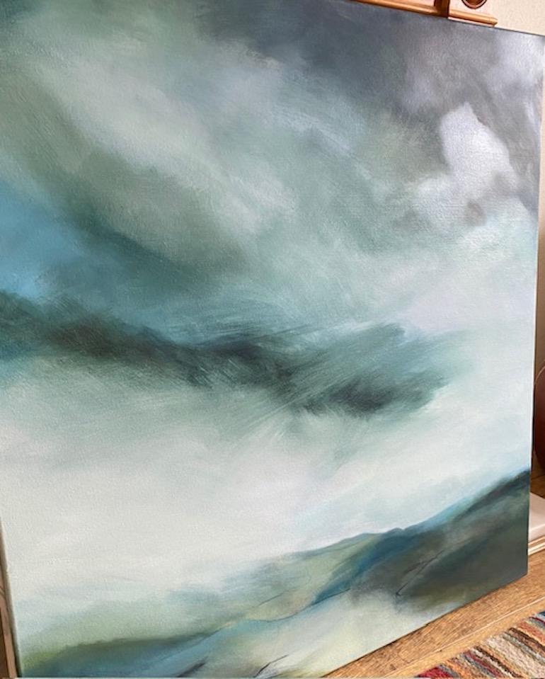 A painting completed after experiencing the raw beauty of the Inner Hebrides, particularly Skye. The raw dramatic beauty of the landscape and the unpredictable weather fronts that can change so rapidly all feed into my paintings.

It is painted with