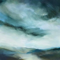 Vintage The Farthest Shore, Skye, Inner Hebrides, Original painting, Landscape, Skyscape