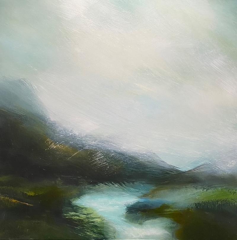 Valley of Blue, original painting, contemporary