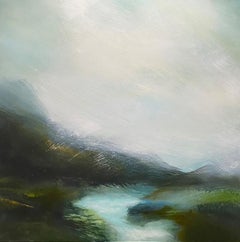 Valley of Blue, original painting, contemporary