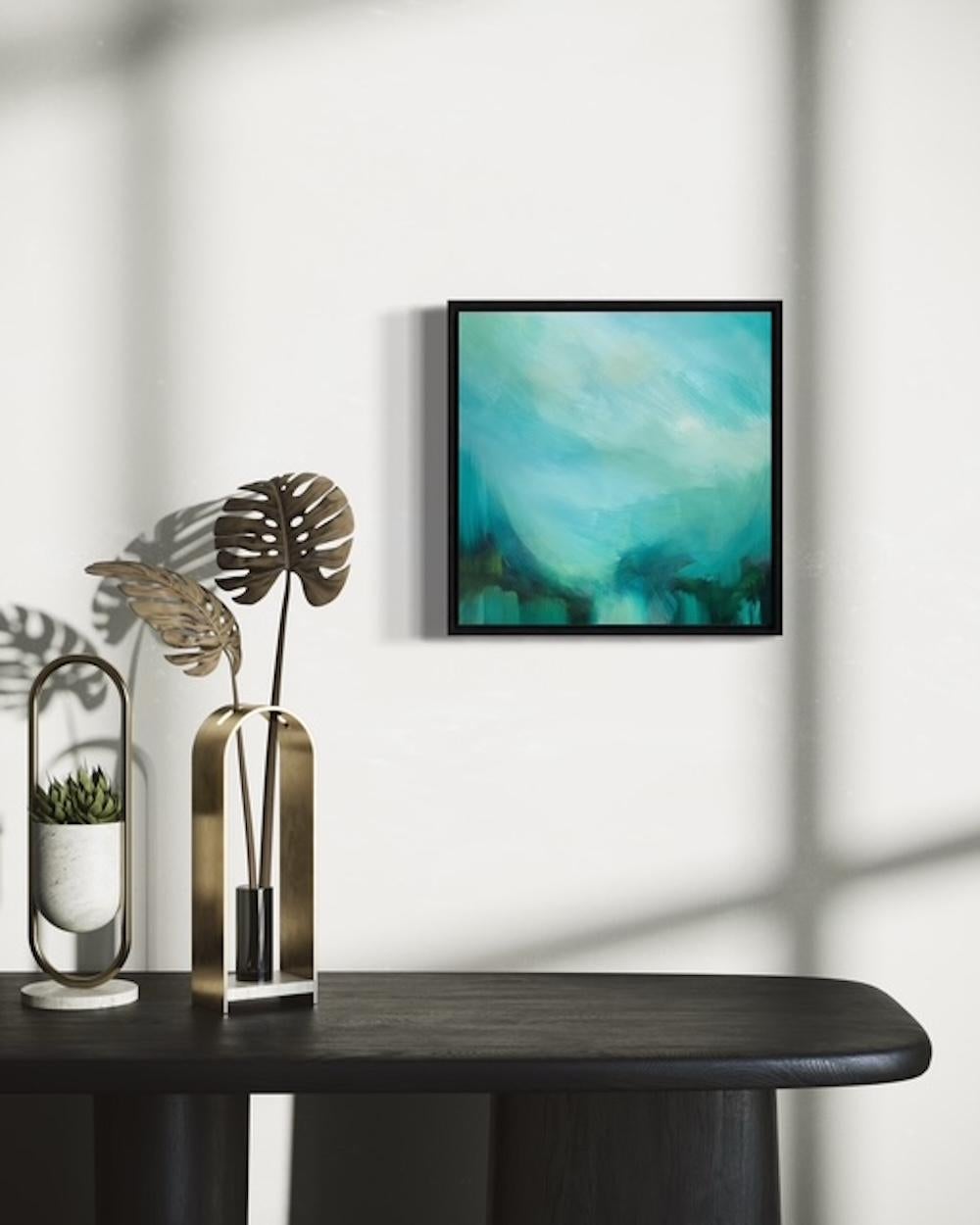Tal der Träume (Blau), Abstract Painting, von Elaine Fox