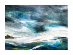 Winter Squall, Original abstract painting, landscape painting