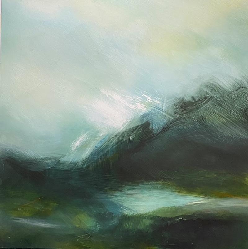 Elaine Fox Abstract Painting – Winters Touch, Originalgemälde, zeitgenössisch
