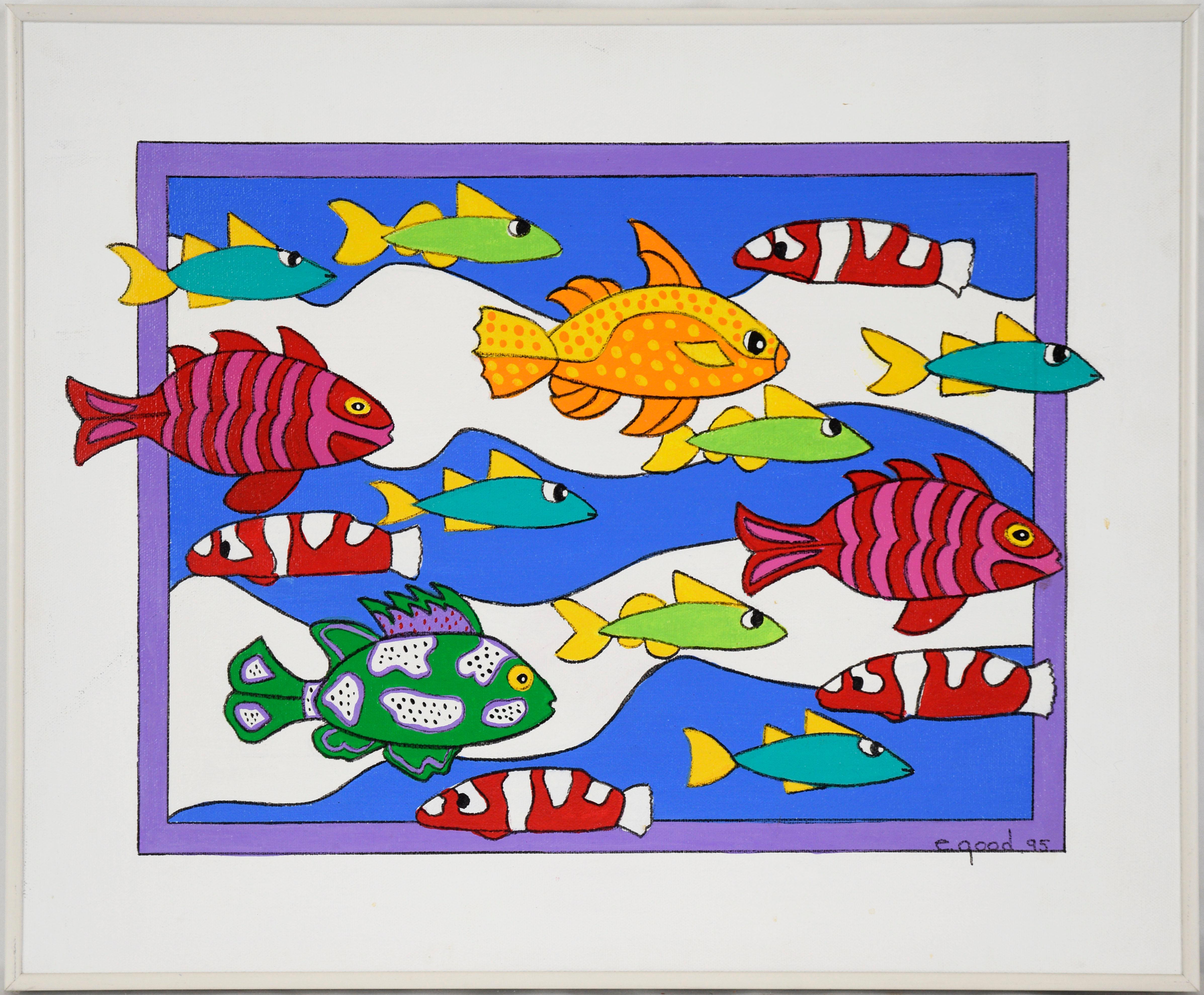 "L'ora del pesce" - 1995 Acrilico originale su tela
