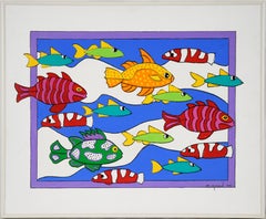 "Fish Commute Hour" - 1995 Original Acrylic on Canvas