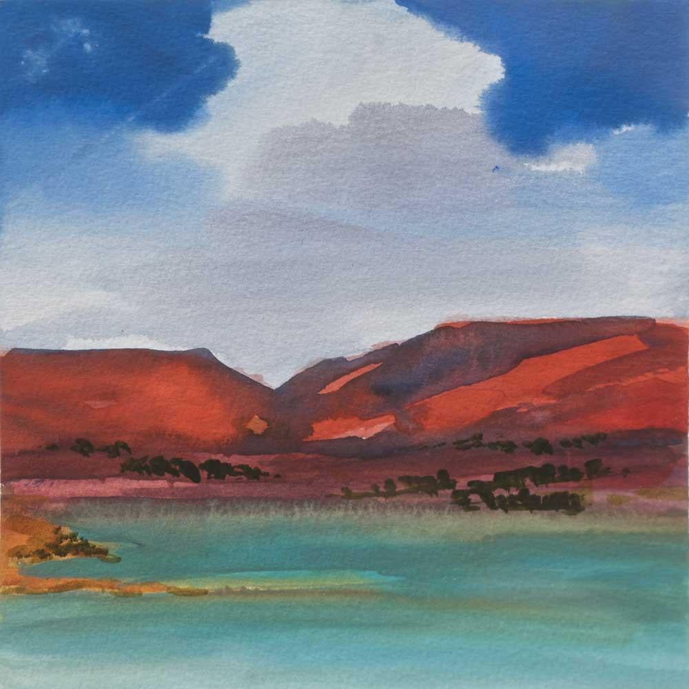 Elaine Holien Landscape Painting - Abiqui Lake