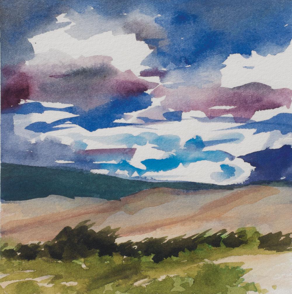 Elaine Holien Landscape Painting - Ghost Ranch 7/11/12