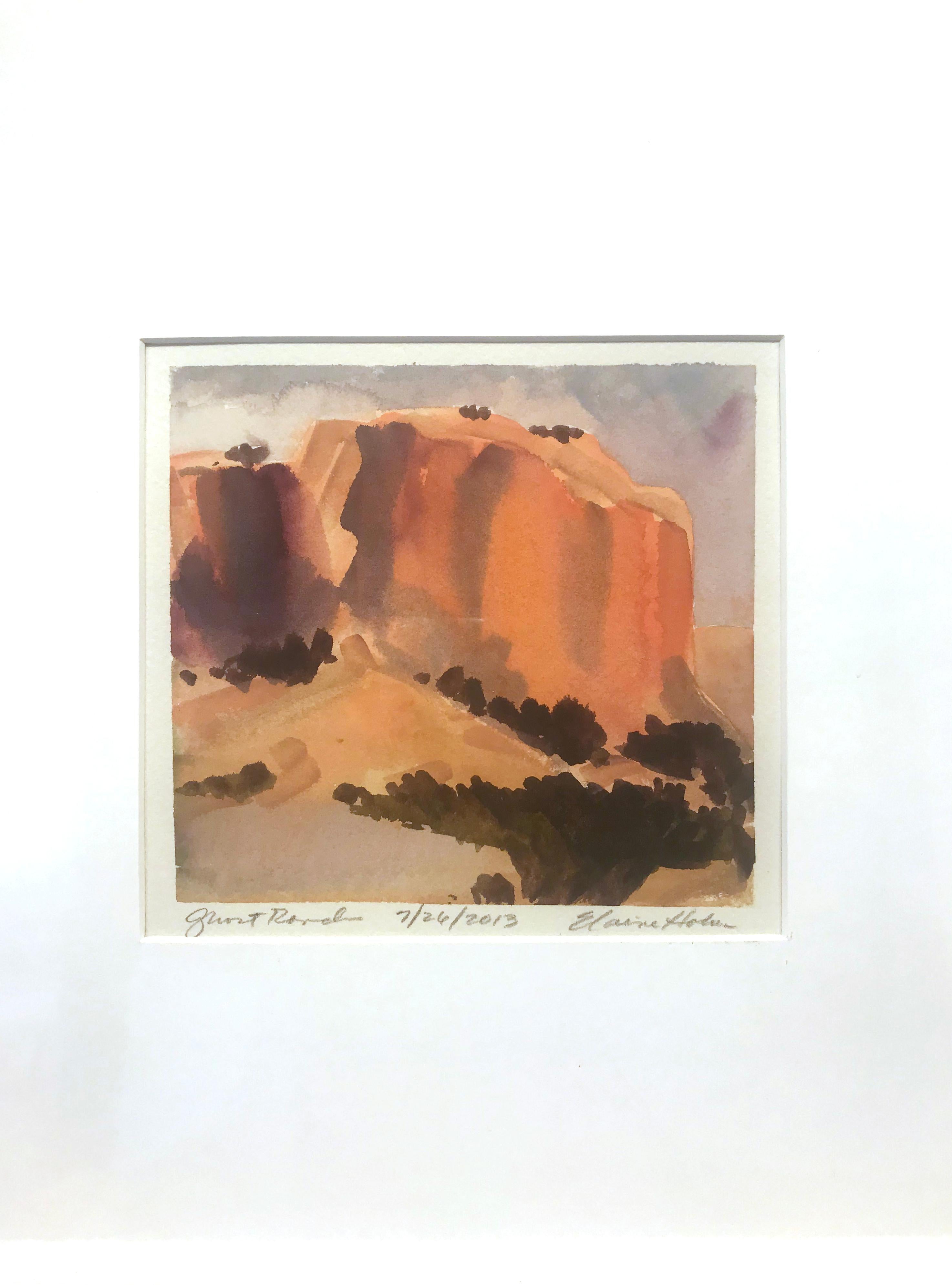 Ghost Ranch 7/26/2013  - Painting by Elaine Holien
