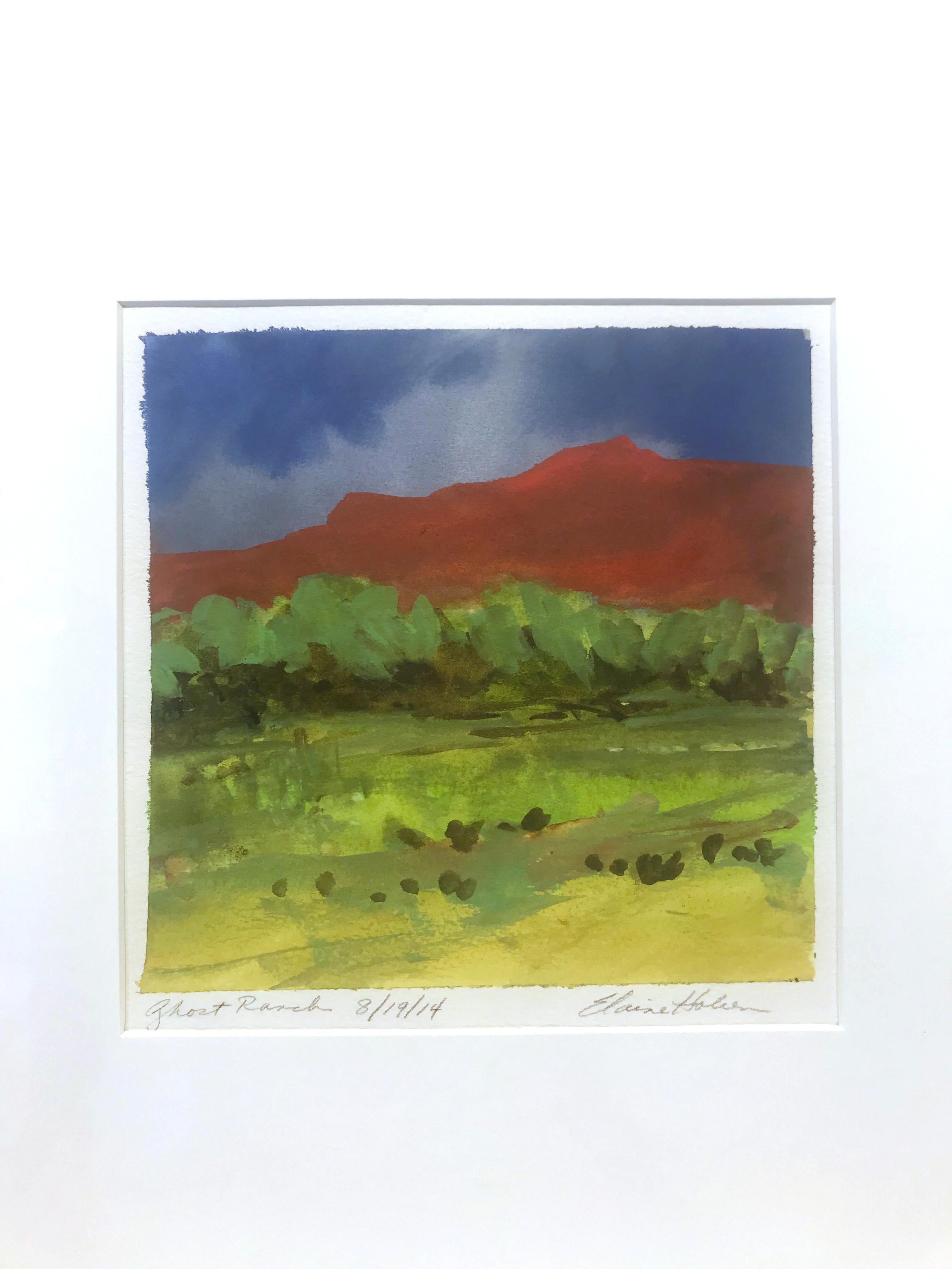 Ghost Ranch 8/19/14 - Painting by Elaine Holien