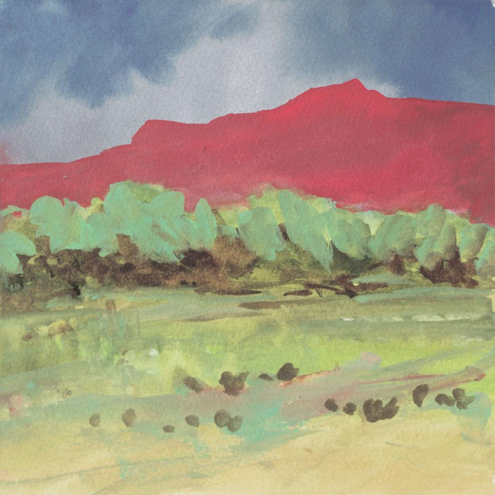 Elaine Holien Landscape Painting - Ghost Ranch 8/19/14