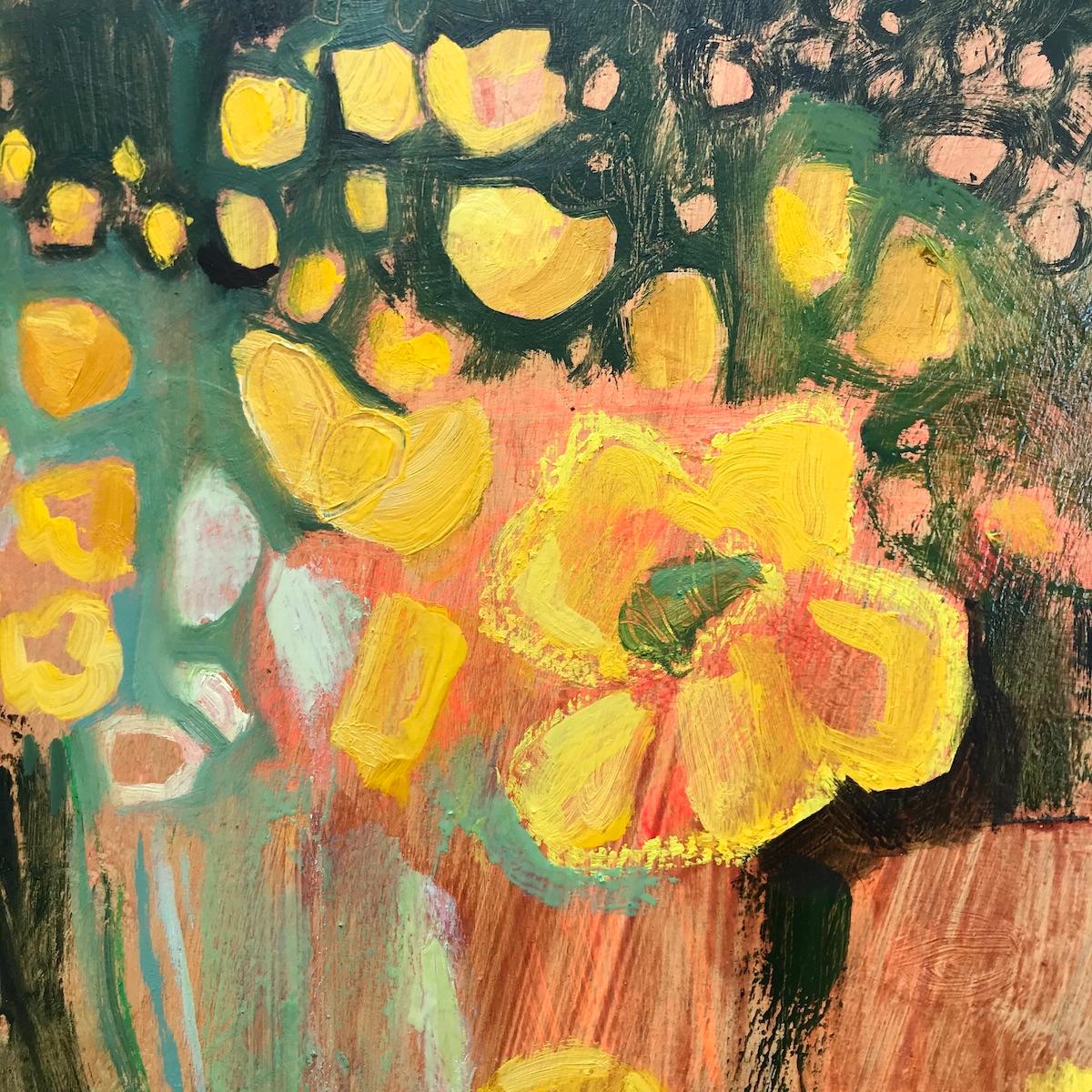 Golden Buttercups with Gold Leaf By Elaine Kazimierczuk [2019]
original
oil on canvas
Image size: H:97 cm x W:97 cm
Complete Size of Unframed Work: H:97 cm x W:97 cm x D:3.5cm
Frame Size: H:102 cm x W:102 cm x D:4cm
Sold Framed
Please note that
