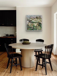 509 Summer Hedgerow with Dog Roses, contemporary, original painting