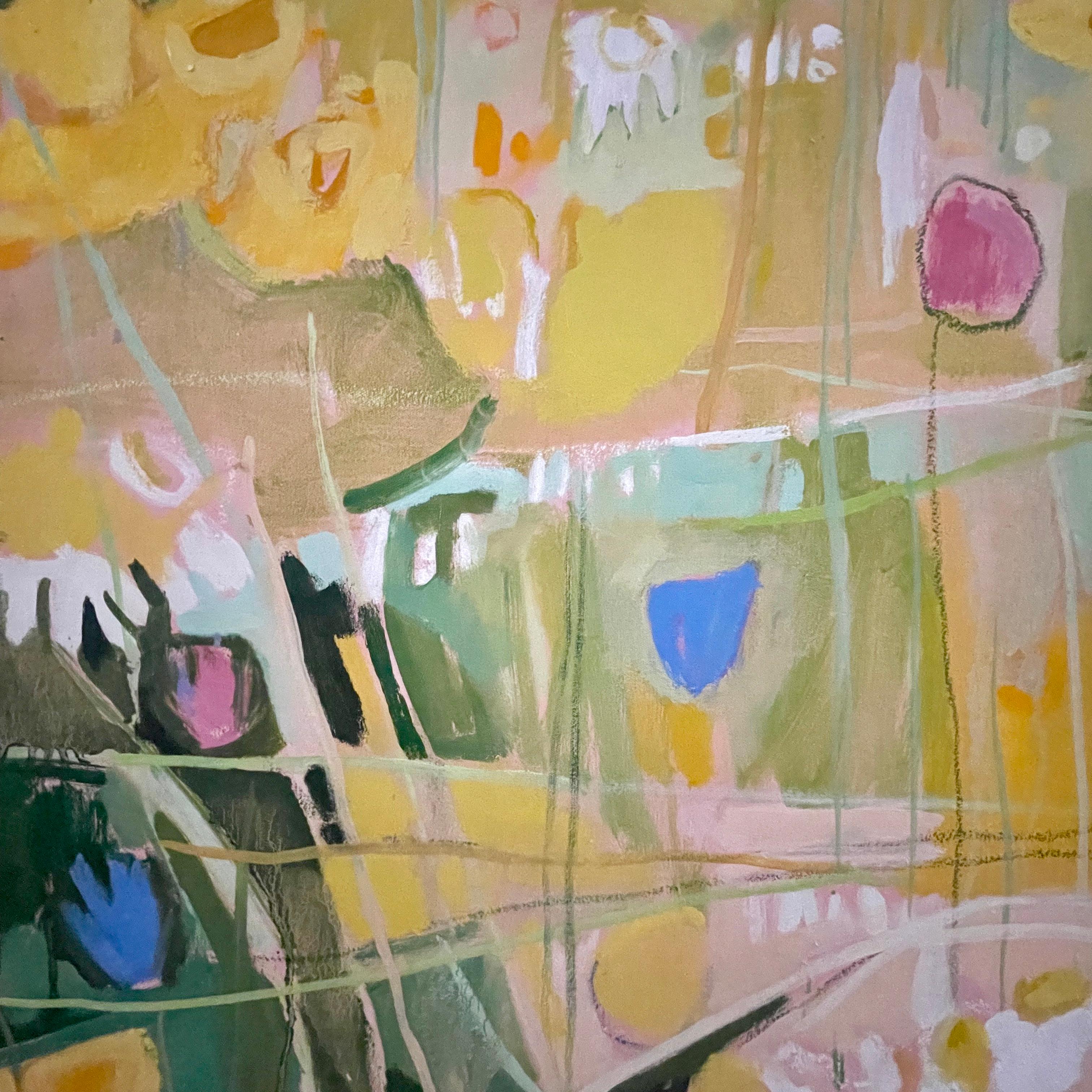 Studio A Garden, quadro originale, arte contemporanea, paesaggio, nature in vendita 1