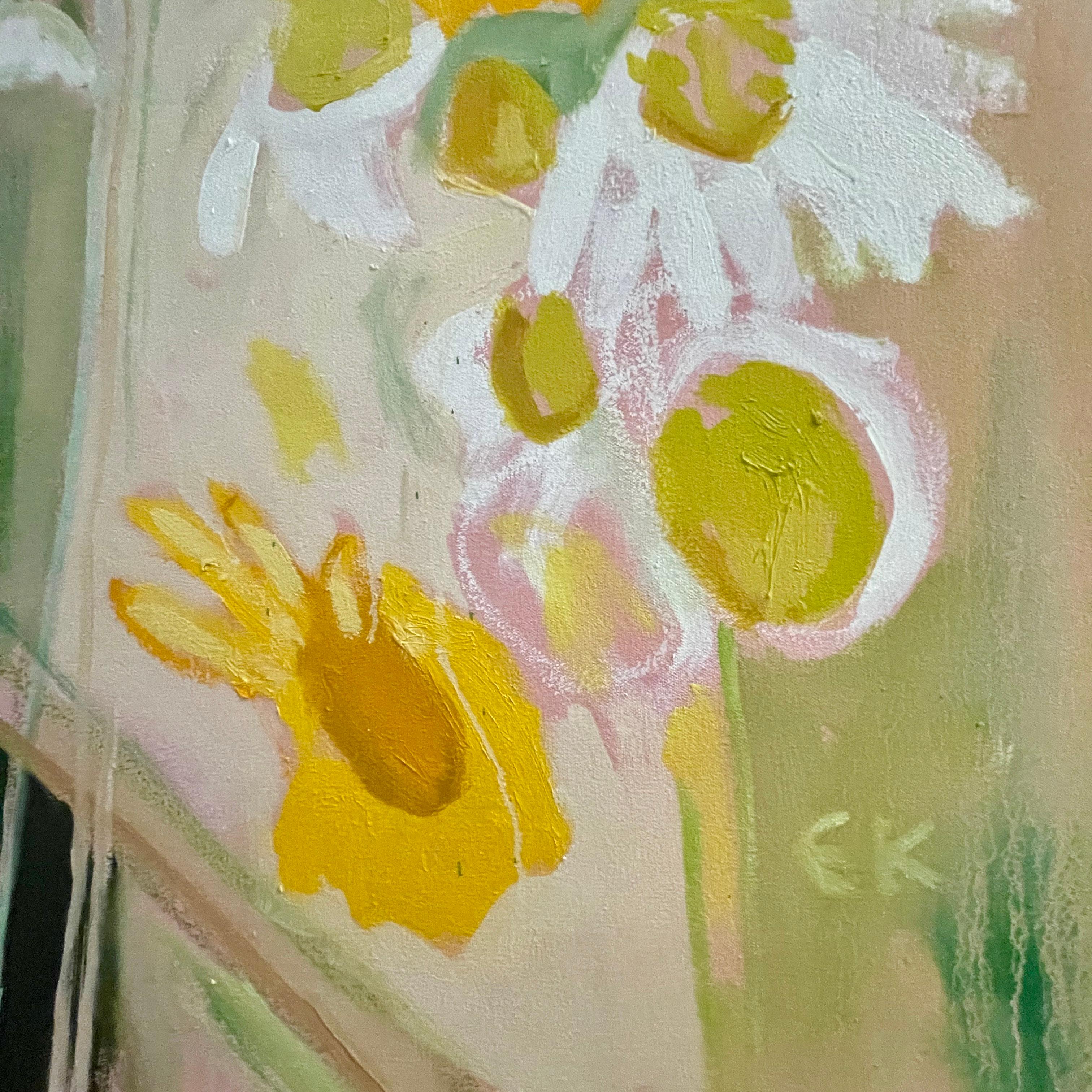 Studio A Garden, quadro originale, arte contemporanea, paesaggio, nature in vendita 3