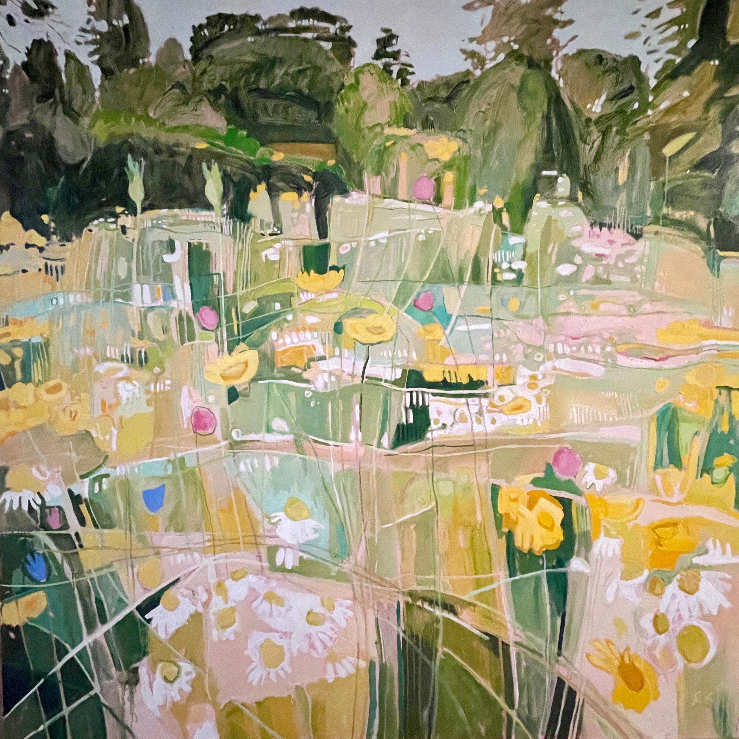 Landscape Painting di Elaine Kazimierczuk - Studio A Garden, quadro originale, arte contemporanea, paesaggio, nature