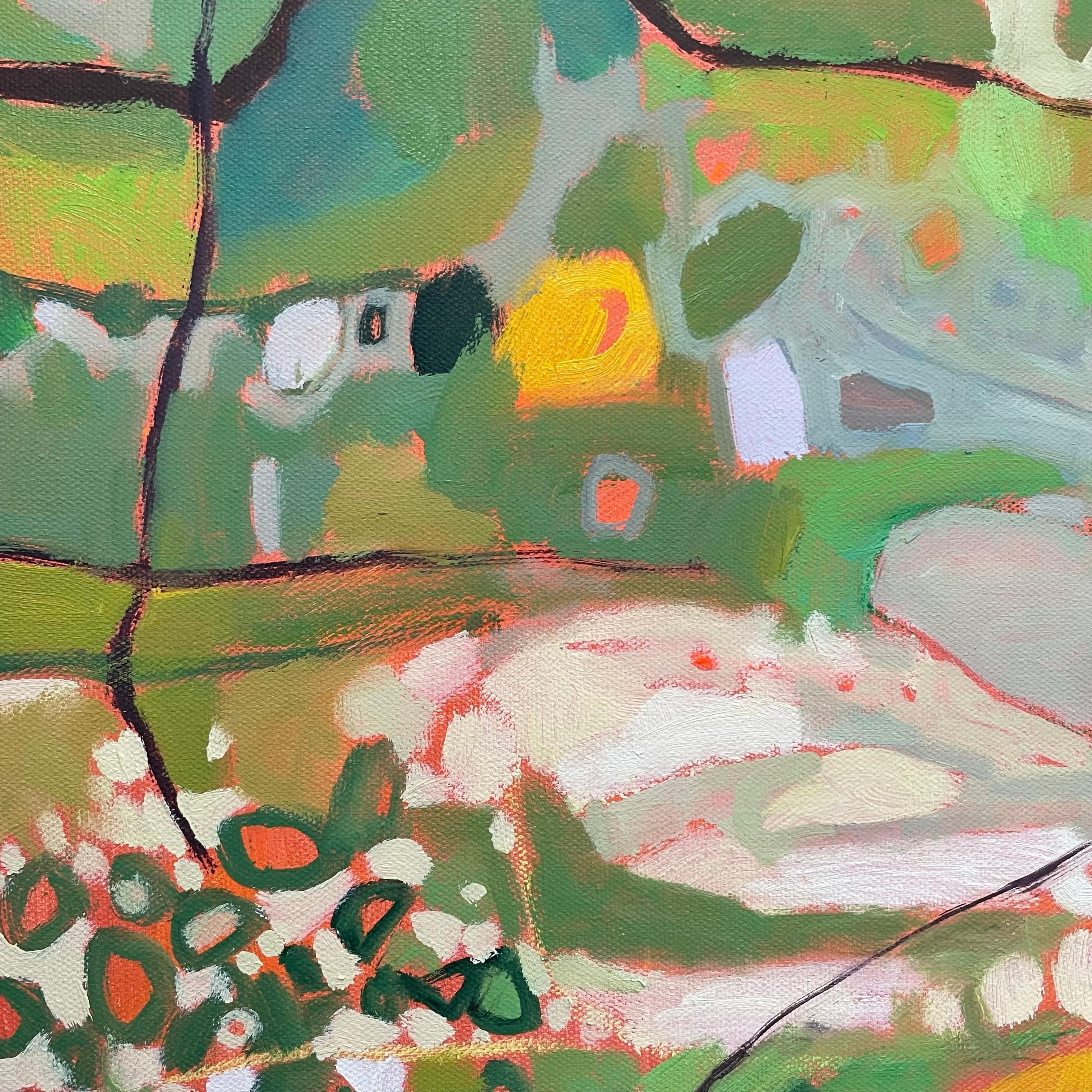 Bunny Wood in Late Autumn & Ryewater Summer, díptico, pintura original en venta 4