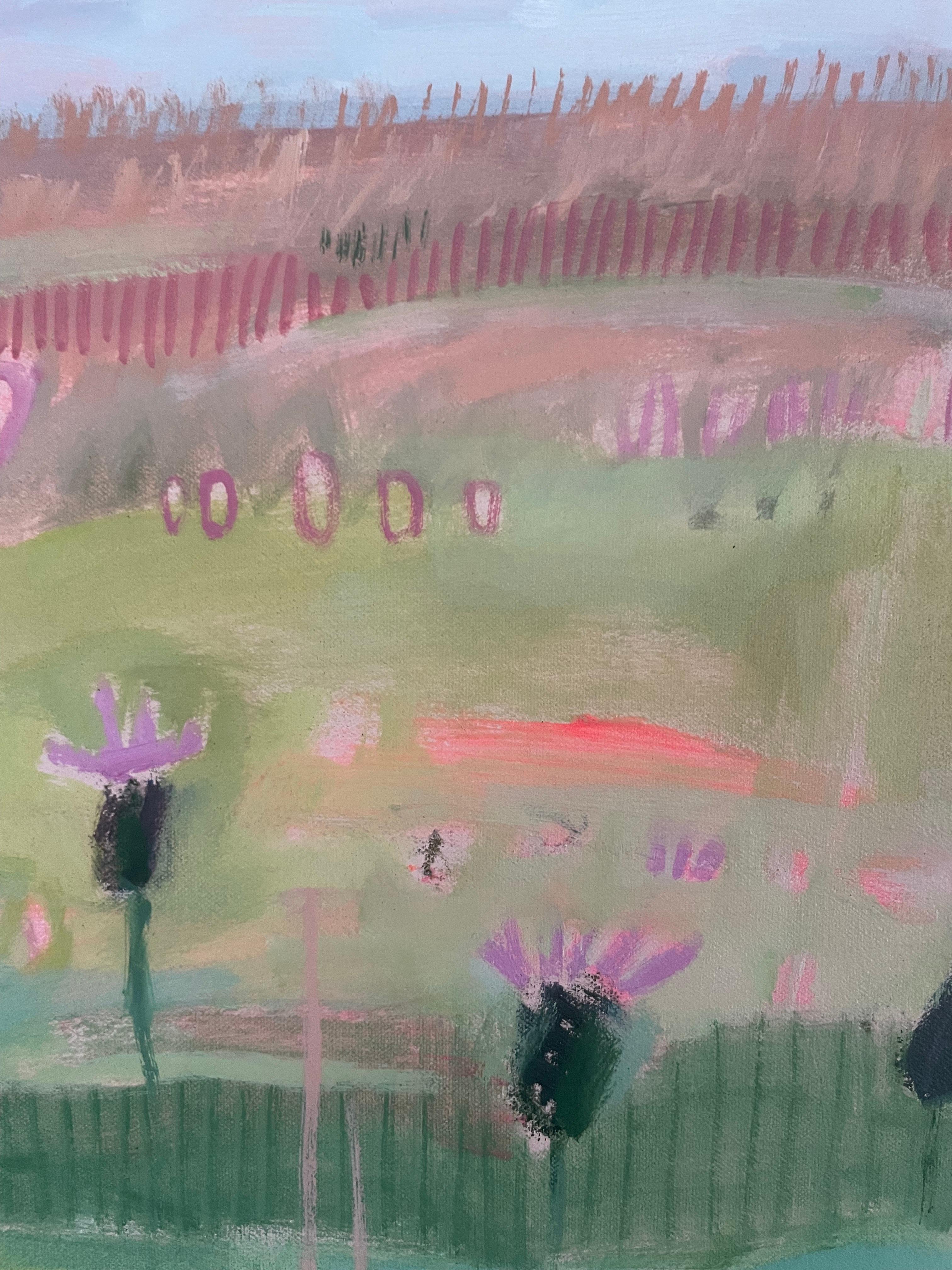 Cotswolds Pradera de flores silvestres, Pintura original, Floral, Flores, Praderas - Painting de Elaine Kazimierczuk