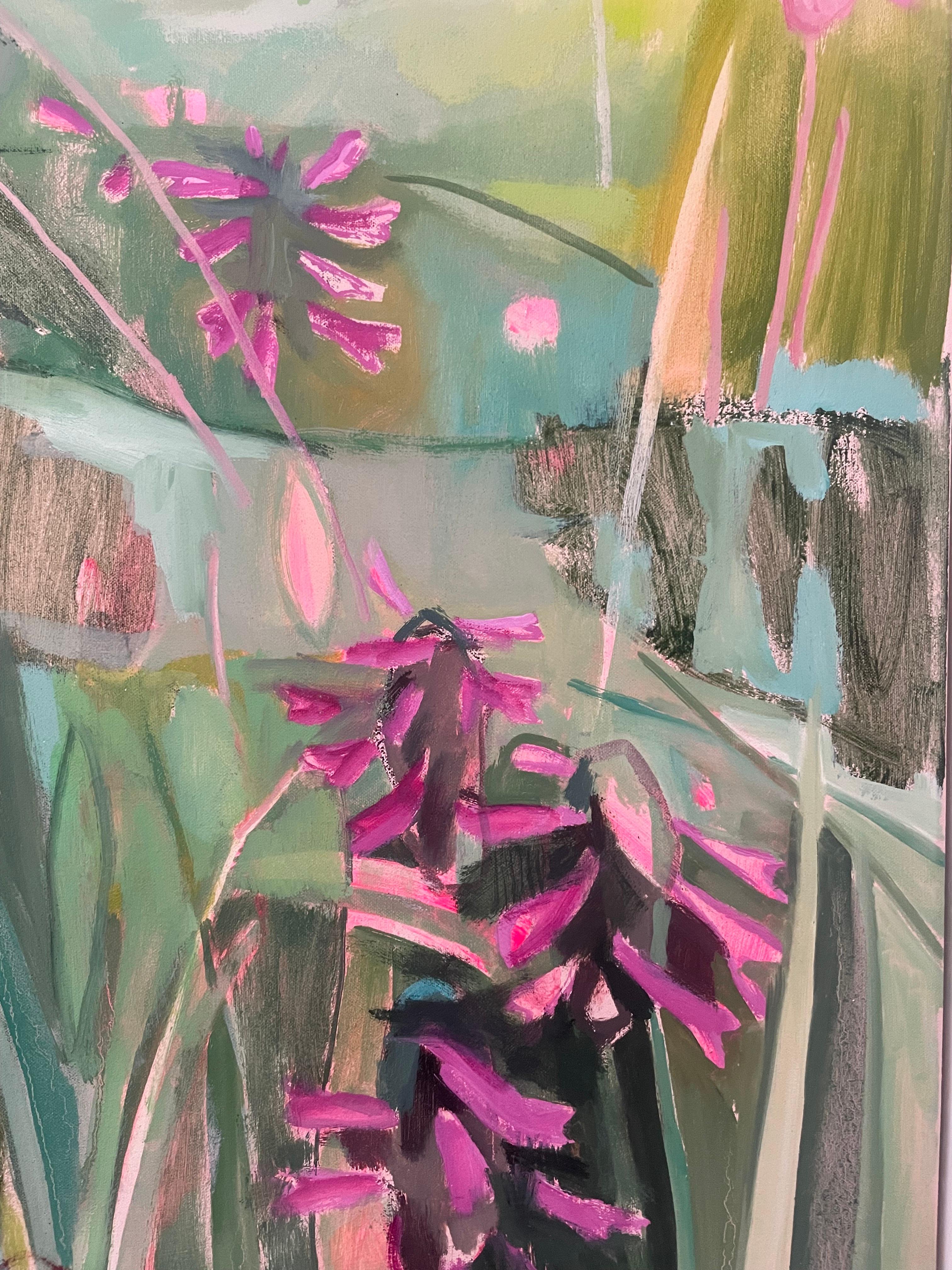 Cotswolds Pradera de flores silvestres, Pintura original, Floral, Flores, Praderas 4